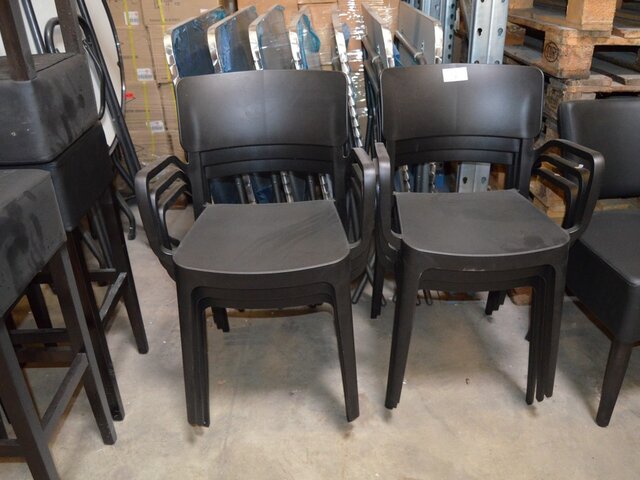 Stuks Zwart Pvc Stoelen Met Armleuning Nv Lussis M N